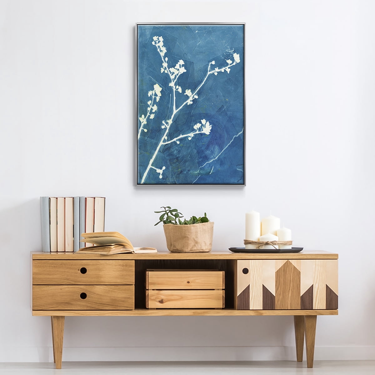 Believe Framed Premium Gallery Wrapped Canvas - Ready to Hang - 27 x 41 - Silver Floating Frame