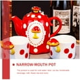 thumbnail image 3 of Soimiss Red Ceramic Kettle for Storing Cold Water Milk Tea Easy to Clean Portable, 3 of 6