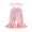 Pink, variant on Baby Girl First Birthday Outfit 1st Birthday One Years Old Clothes Summer Waffled Romper Overalls Donut Sweet One Letter Embroidery Tie-up Strap Sleeveless Flared Jumpsuit