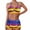 Purple, variant on Qingpeng Women's Plus Size Printed Tankini Set with Wide Straps Two Piece Bathing Suit with High Waist Boyshort Bottom