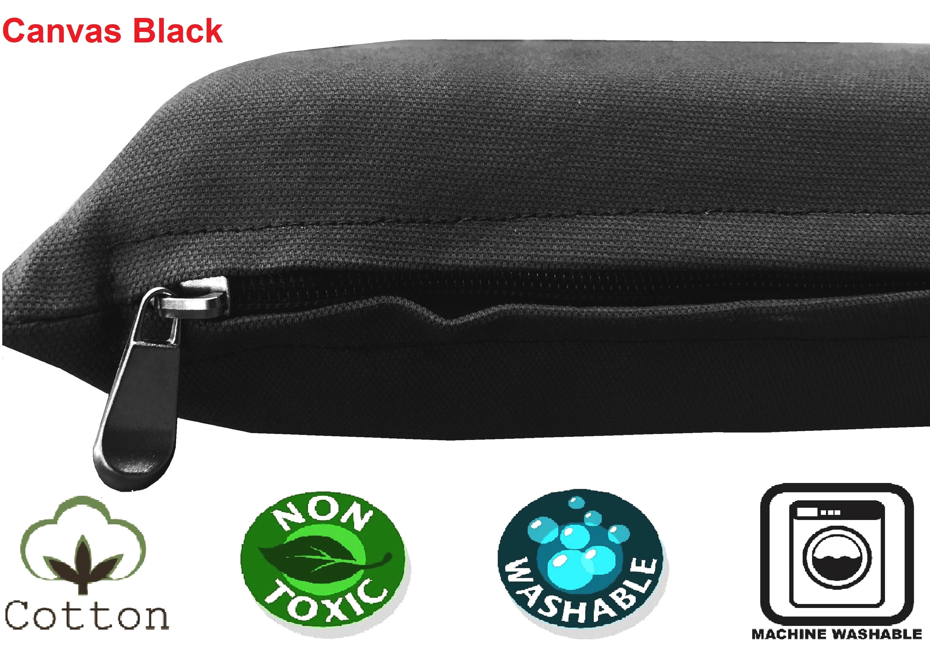 Dogbed4less 34"x27"x3" Memory Foam Platform Bed for Small to Medium Dog, Canvas Black Cover
