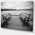 thumbnail image 2 of Bancs sur Pont au Bord de l'Eau - Impression sur Toile, 2 of 4