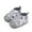 Grey, variant on Baby Boys Girls Crib Shoes Cartoon Print Tie-Up Sneakers First Walkers