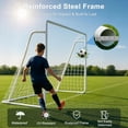thumbnail image 4 of MOPHOTO Soccer Goals for Backyard,21x7FT White Competition Practice Training Goals,Portable Soccer Training Equipment,Moveable Weatherproof for Adults Youth Outdoor, 4 of 6
