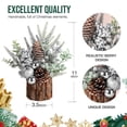 thumbnail image 4 of Árbol de Navidad Hatisan pequeño artificial con adornos plateados, 4 of 6