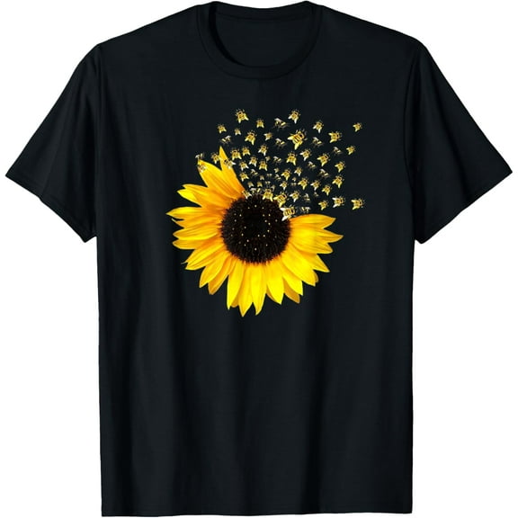 bumble bee. honey bees. bee lover. sunflower. yellow flowers T-Shirtmen and women can wear, black, white, gifts.S,M,L,XL,2XL,3XL,311XL
