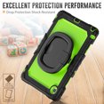 thumbnail image 4 of For Lenovo Tab TB-311XU/K10C TB-311FU Case 10.1 inch, 360 Rotating Shockproof Cover with Stand, Handle, Shoulder Strap, Lime Panel, 4 of 7