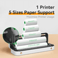 thumbnail image 3 of Label printer,Usb Bt With Support 2''/3''/4'' Paper With 1 Roll Printer Thermal 1 Roll Thermal 210mm Mobile Printer Roll Thermal Paper A4 Paper Printer Mobile 210mm Mobile Pdf A4 Thermal, 3 of 6
