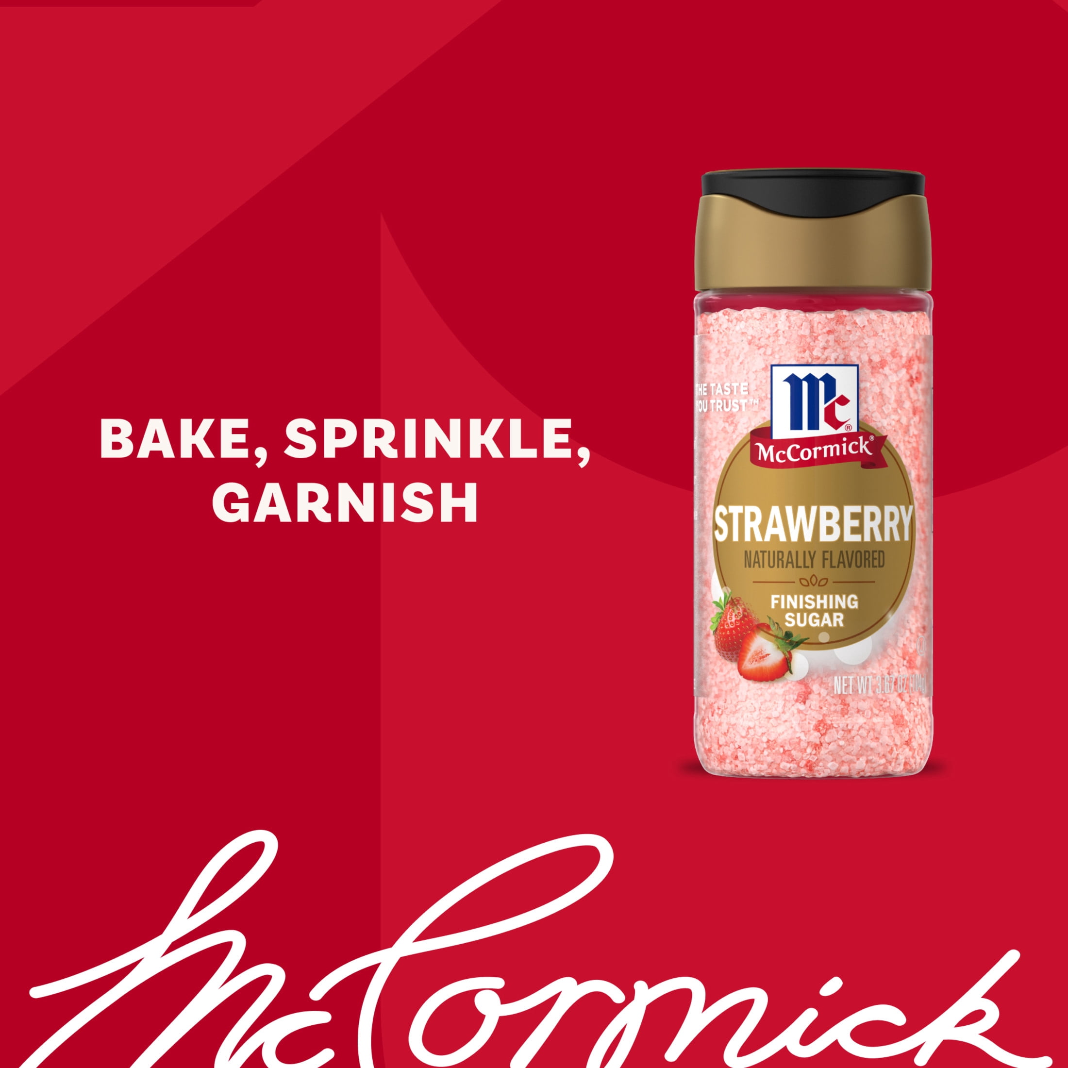 McCormick Strawberry Finishing Sugar, 3.67 oz Bottle