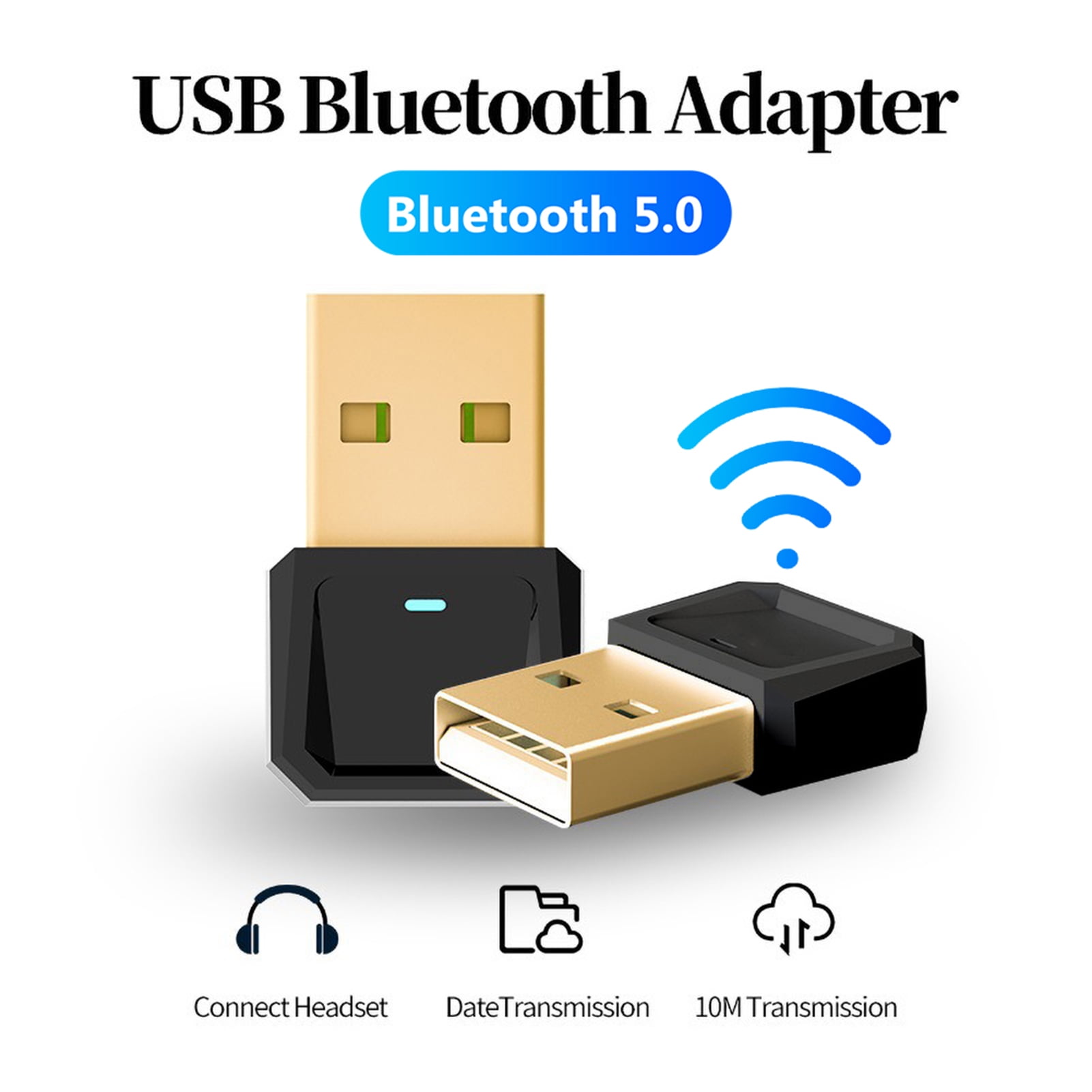 Bluetooth Adapter for PC EKSEN USB Bluetooth Dongle 4.0 Receiver Wireless Transfer for Stereo Headphones Speaker Plug and Play on Windows 8,10. 