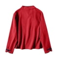 thumbnail image 4 of Women's Summer Flora Embroidered Tops Summer Gauze Shirts Bohemian Tops Cotton Linen Tops Mexican Shirts Work Tees 3/4 Length Sleeve Shirts Summer Tshirts Solid Color Shirts Dressy Casual Blouses, 4 of 5