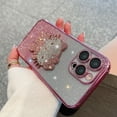thumbnail image 1 of Funda de teléfono con incrustaciones de diamantes galvanizados en polvo Flash hello kitty para iphone Xr Xs 11 12 13 14 15 Pro Max 7 8 plus, 1 of 4