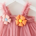 thumbnail image 5 of OSOLU Toddler Girls Sleeveless Floral Tulle Holiday Party Tiered Dress Dance Party Princess Dresses Sundress Infants Leisure Dailywear, 12-18 Months, 5 of 7