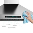 IKTCH 30 Inch Range Hood, Wall Mount, 900 CFM, Stainless Steel, Gesture Sensing, 4 Lights