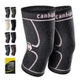 thumbnail image 1 of CAMBIVO - Rodilleras de compresión para hombre y mujer (2 unidades), color rosa, talla extragrande. Soporte para correr, entrenar, gimnasio, senderismo y deportes., 1 of 5