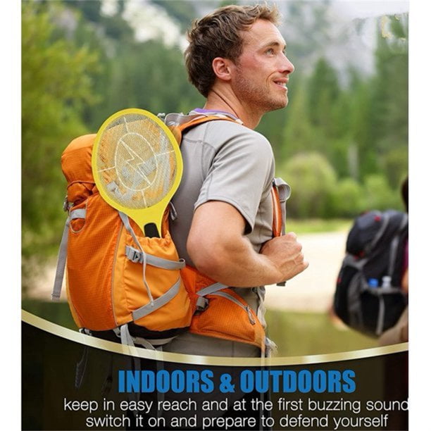Electric Fly Swatter Racket Mosquito Zapper High Duty 3 000 Volt Electric Bug Zapper Racket Fly Killer Rechargeable Fly Zapper Indoor Safe 10