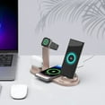thumbnail image 5 of Wanyng 6 in 1 Wireless Charging Station 15W Fast Charging Stand for iPhone, Watch, Pods, Androids, Apple Charger Stand for Multiple Devices Rose Gold, 5 of 7