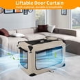 thumbnail image 2 of BestPet 42 inch Collapsible Dog Crate for Large Dogs, 3-Door Portable Folding Soft Dog Crate Dog Kennel Lightweight Foldable Travel Dog Crate with Mesh Windows for Indoor Outdoor Travel,Beige, 2 of 8