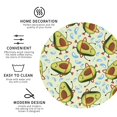 thumbnail image 3 of Fuzoiu Avocado Doing Sport Print Leather Coasters Set,Drink Coasters Set of 4,for Tabletop Protection, Durable PVC Coasters,Home Décor and Housewarming Gift-Round Shape, 3 of 6