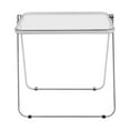 thumbnail image 6 of ToppiJoy Foldable Portable Acrylic Table, Acrylic End Side Table Modern Rectangular, Folding Desk Laptop Table No Assembly Required for Small Spaces (Silver and Clear), 6 of 26