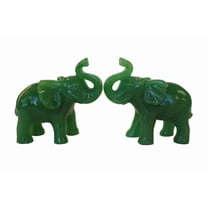 Pair of Green Elephant Statues
