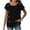 Black, variant on jtjvou Womens Tops Short Sleeve Shirts Buttons Down Crew Neck Shirts Fashion Summer Outfit Plus Size Dressy Casual Blouse Black M