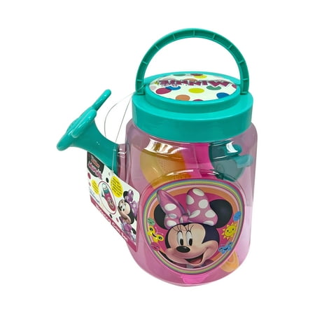 Disney Minnie Mouse Portable Clear Plastic Beach Watering Can, For Ages 3+. 0.94 Lbs.
