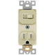 thumbnail image 1 of ENERLITES Combinación Toggle Switch de un Solo Polo 15A/120VAC y Recipiente Resistente a Manipulaciones 15A/125VAC, Grado Residencial, Listado UL, 62150-TR-I, Marfil, 1 of 5