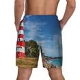 thumbnail image 2 of Lsque Mens Swim Trunks Lighthous Pattern - Bathing Suit Compression Liner - Beach Swim Shorts Swimwear - (S-3XL) - Stretch Quick Dry -, 2 of 9