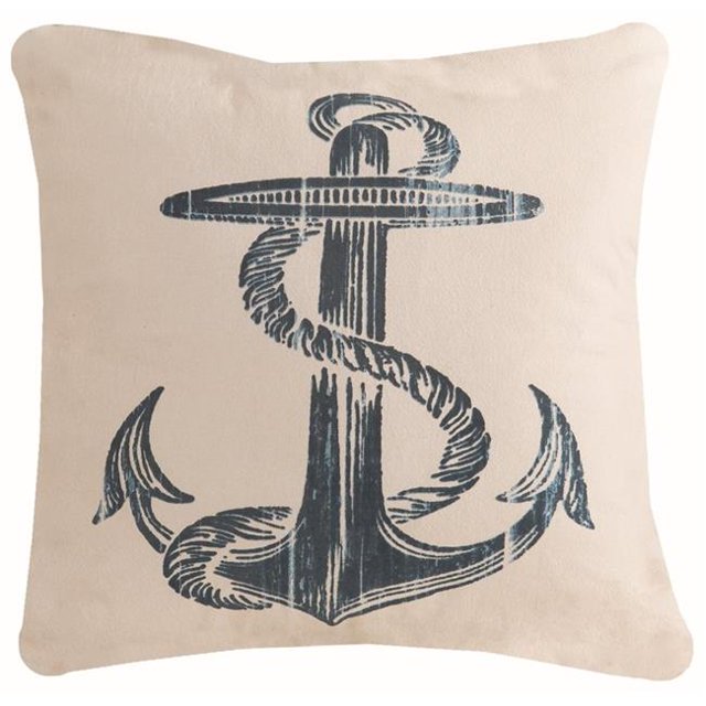 Lace Anchor Beach Living Pillow, 18 x 18 in.