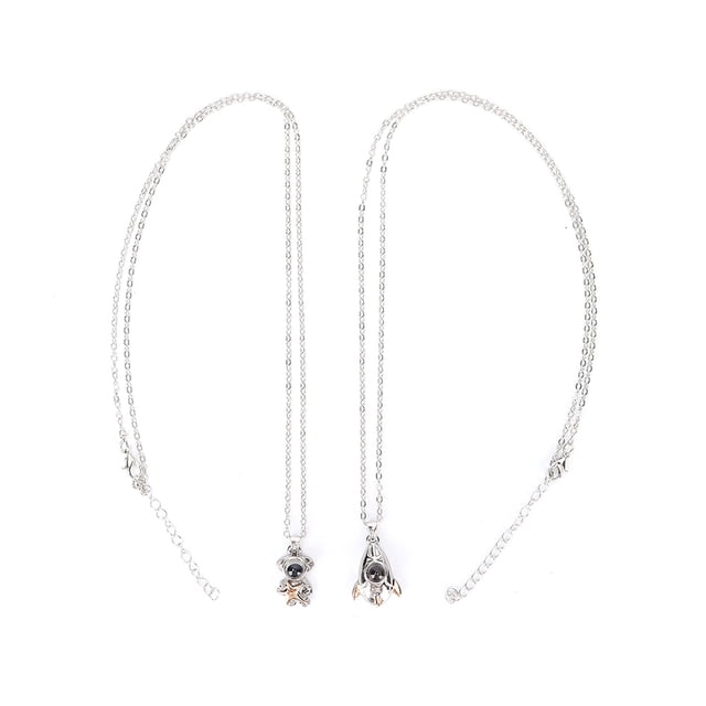 Collar De Pareja, Elegante Collar De Aleación Firme, Flexible, Ajustable, Exquisito Para Fiestas De Citas Para Hombres Y Mujeres Para Bodas