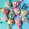 thumbnail image 4 of Nvzi 100 bolsas de celofán con lunares de arcoíris y lazos giratorios, bolsas de plástico para regalo, bolsas de golosinas para bocadillos, galletas, suministros de embalaje, estilo G, 4 of 4