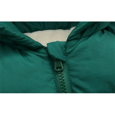 

TOWED22 Baby Jackets Baby Boys Winter Jackets Coats Toddler Faux Hooded Overcoat Dress Warm Cotton Lined Thick Trench Outerwear Green