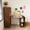 Walnut, variant on Stretchable Desk, Expandable Office Desk with Storage Shelves and Mobile Wheels, Foldable Rolling Table for Small Apartment Home Office, White