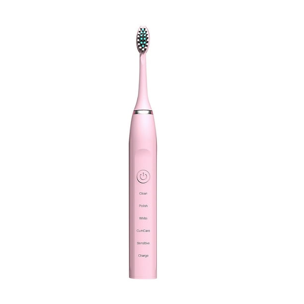 Cabezas de Cepillo de Dientes de Repuesto Potente Cepillo de Temporizador para Adultos 5 Modo, Cargador Usb Cepillos de Dientes Recargables con Cabeza Suave, Ipx7 Impermeable 60 Días de Uso, Batería 5