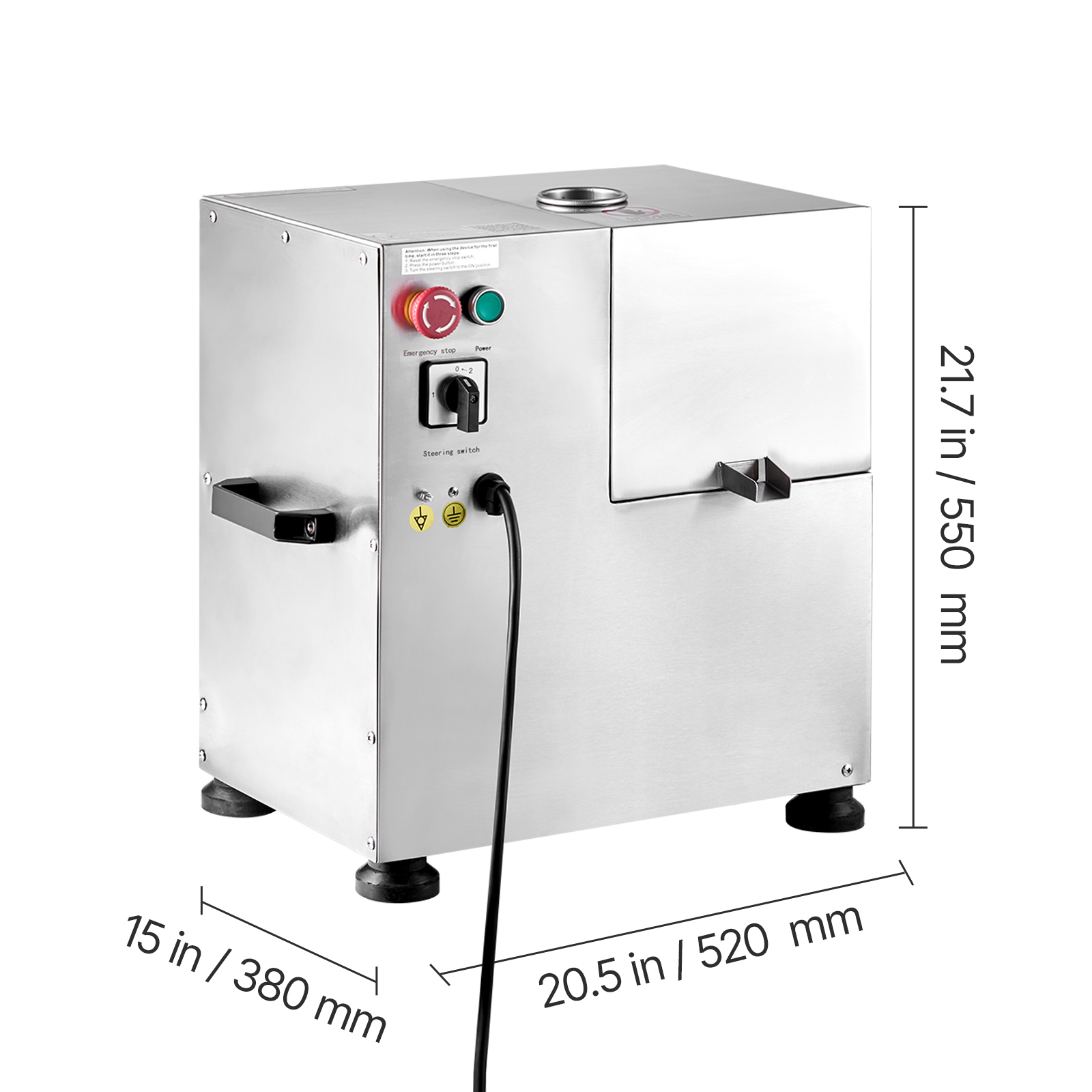 KFFKFF Commercial Electric Sugarcane Juicer, 800W Machine with 661LBS/H Output, 4 Stainless Steel Rollers, Juice Extractor for Home and Business Applications