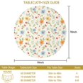 thumbnail image 2 of Pioneer Flower Floral Print Pattern Round Tablecloth 70"x70", Wrinkle Resistant Wipeable Table Cover for Kitchen Dining Room Picnic Patio and Party, 2 of 5