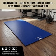 Dollamur 5x10x1.25 Wrestling Mat, Royal Blue, Workout, Exercise, Gymnastics, Yoga