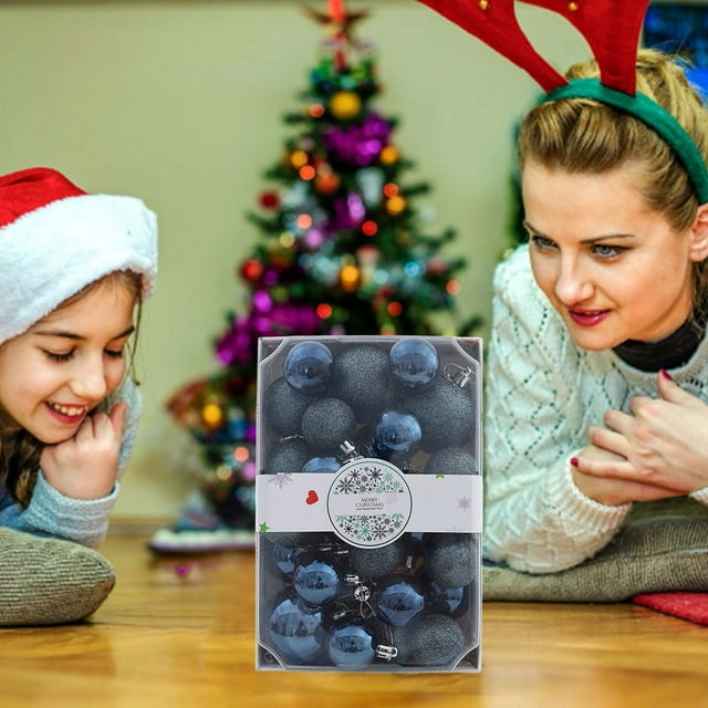 Clear Glitter Hanging Shatterproof Baubles for Decoration