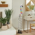 thumbnail image 2 of 6" x 59" Multi Colored Wood Handmade Giraffe Sculpture, by DecMode, 2 of 8