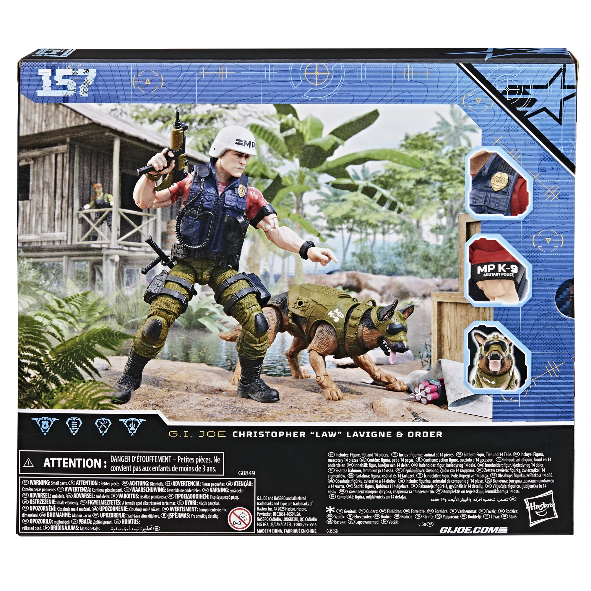 G.I. Joe Classified Series #157, Christopher "Law" Lavigne & Order Action Figure & Dog