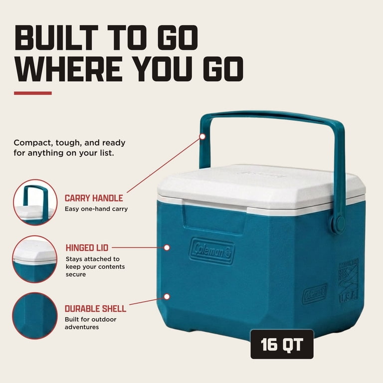 Coleman, Chiller 16-Quart Portable Hard Cooler, 11 Can, Blue