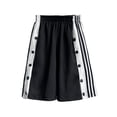 thumbnail image 2 of Men's Ripped Basketball Shorts with Side Snaps, Fully Open Post Surgery Shorts with Pockets, Black 3XL, 2 of 5