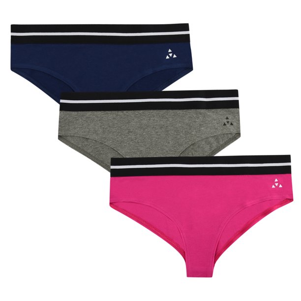 Balanced Tech Women's Soft Cotton Bikini Panties Underwear 3 Pack