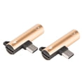 thumbnail image 2 of Adaptador De Audio USB C A 3,5 Mm, Carga Mientras Se Escucha Adaptador USB C A Auxiliar Función 2 En 1 Para Teléfono Para PC Para Tableta ANGGREK Oro, 2 of 8