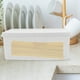 thumbnail image 3 of Contenedor de plástico transparente rectangular de una sola capa de 2,1 L para alimentos secos con tapa para cocina y bar., 3 of 6