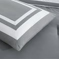 thumbnail image 6 of Chezmoi Collection Wyatt 7-Piece King Bed in a Bag Comforter Set with Sheets Hotel Style Gray/White Square Pattern Bedding Set, 6 of 9