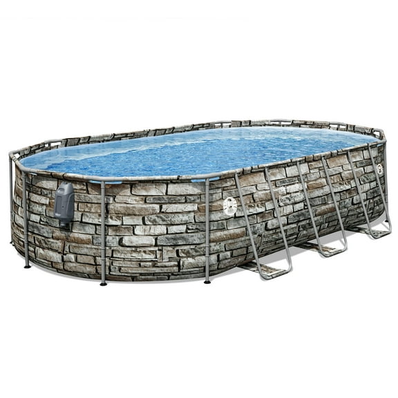 Coleman Power Steel Comfort Jet 20' x 12' x 48" Oval Above Ground Pool Set