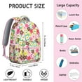 thumbnail image 6 of Bright Floral Print Students Backpack Durable School Backpack with Bloom and Blossom Artwork, Adjustable Straps for Student and Student, 6 of 6
