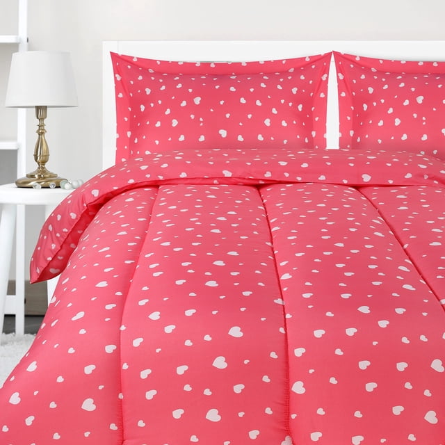 Juego de edredón Utopia Bedding All Season Heart Twin Kids